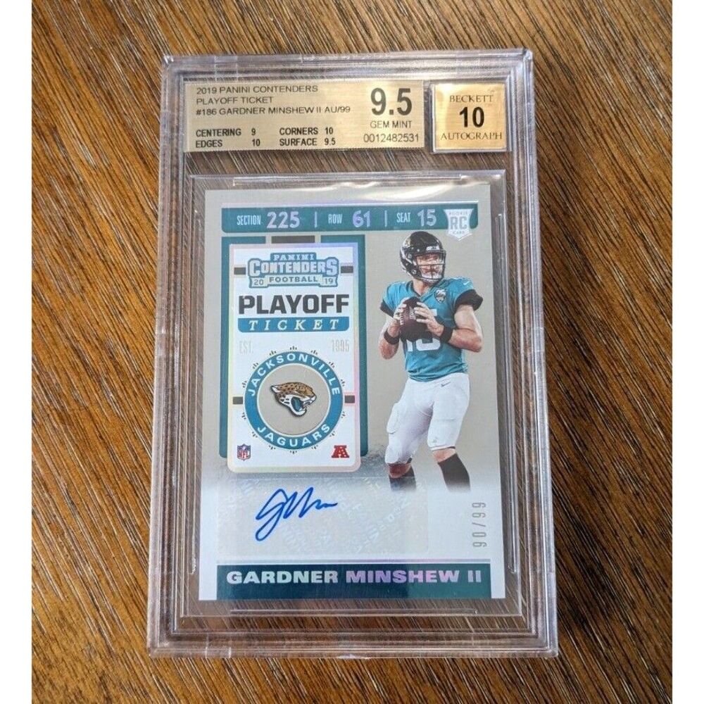 Gardner Minshew 2019 Contenders Playoff Ticket Rookie Auto #90/99 BGS 9.5 10 RC